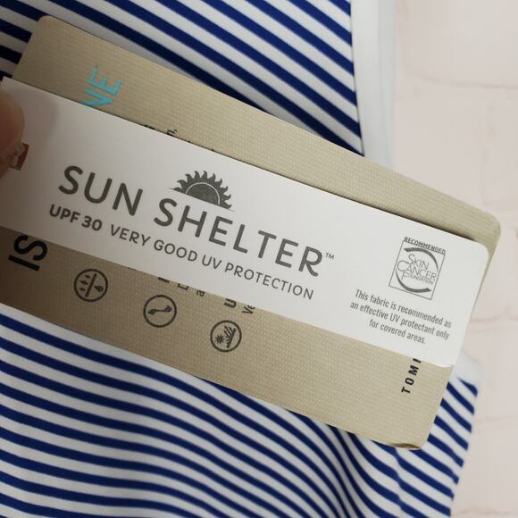 NEW Tommy Bahama Aubrey Island Zone Sun Shelter Resort Stripe Tank Dress XS UPF - Picture 9 of 15